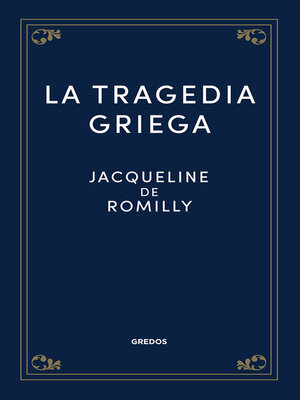 cover image of La tragedia griega